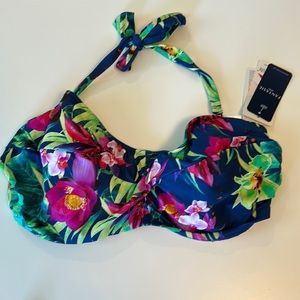 NWT Fantasie floral swim top 34H